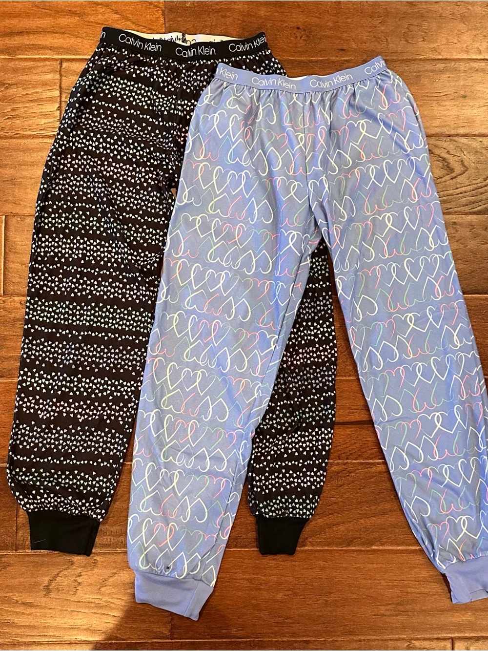 Calvin Klein Black & Light Blue Heart-Print PJ bottoms